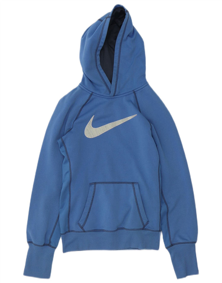 Damska bluza z kapturem Nike Graphic UK 10 Mały niebieski poliester
