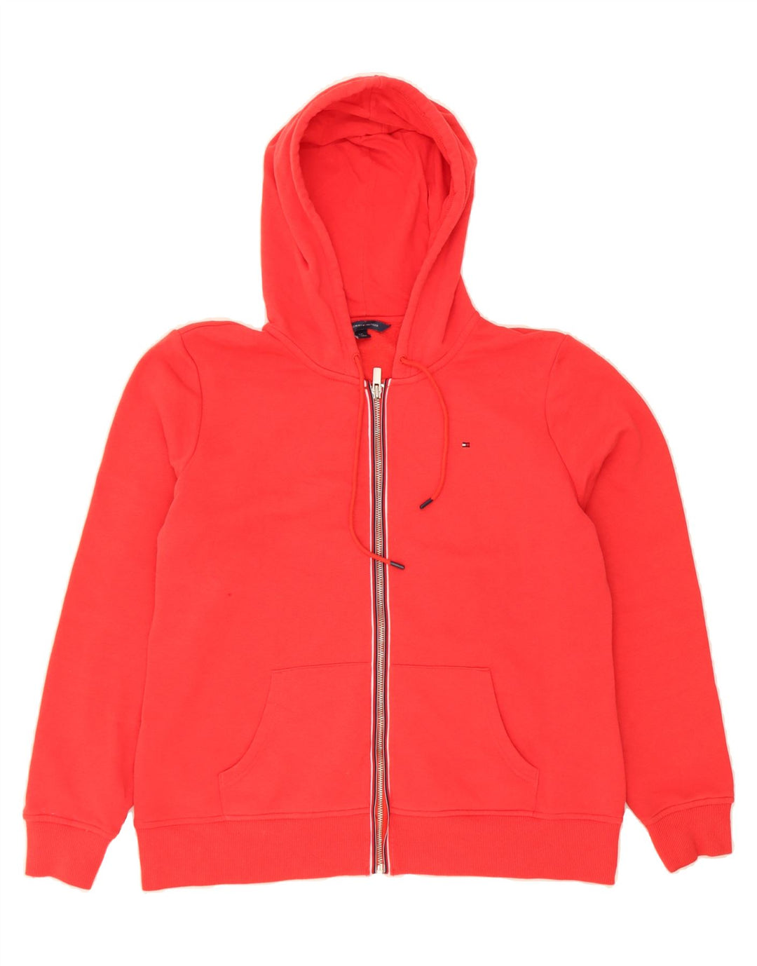 TOMMY HILFIGER Womens Zip Hoodie Sweater Large Red Cotton Vintage Tommy Hilfiger and Second-Hand Tommy Hilfiger from Messina Hembry 