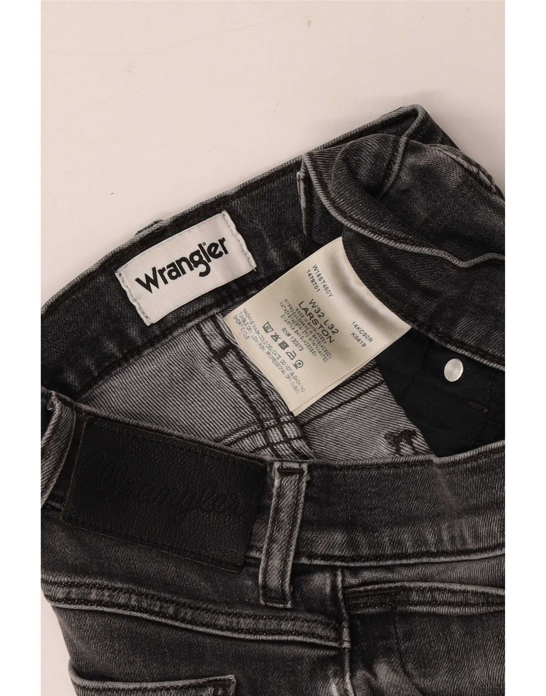 Wrangler Męskie Larston Slim Jeans W32 L28 Szara bawełna