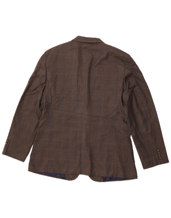 IZOD Męska marynarka zapinana na 2 guziki, UK 42 XL, szary poliester w kratkę