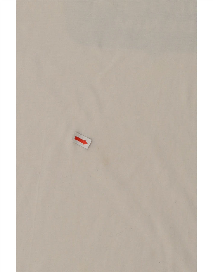 TOMMY HILFIGER Mens Graphic T-Shirt Top Medium White Colourblock Polyester Vintage Tommy Hilfiger and Second-Hand Tommy Hilfiger from Messina Hembry 