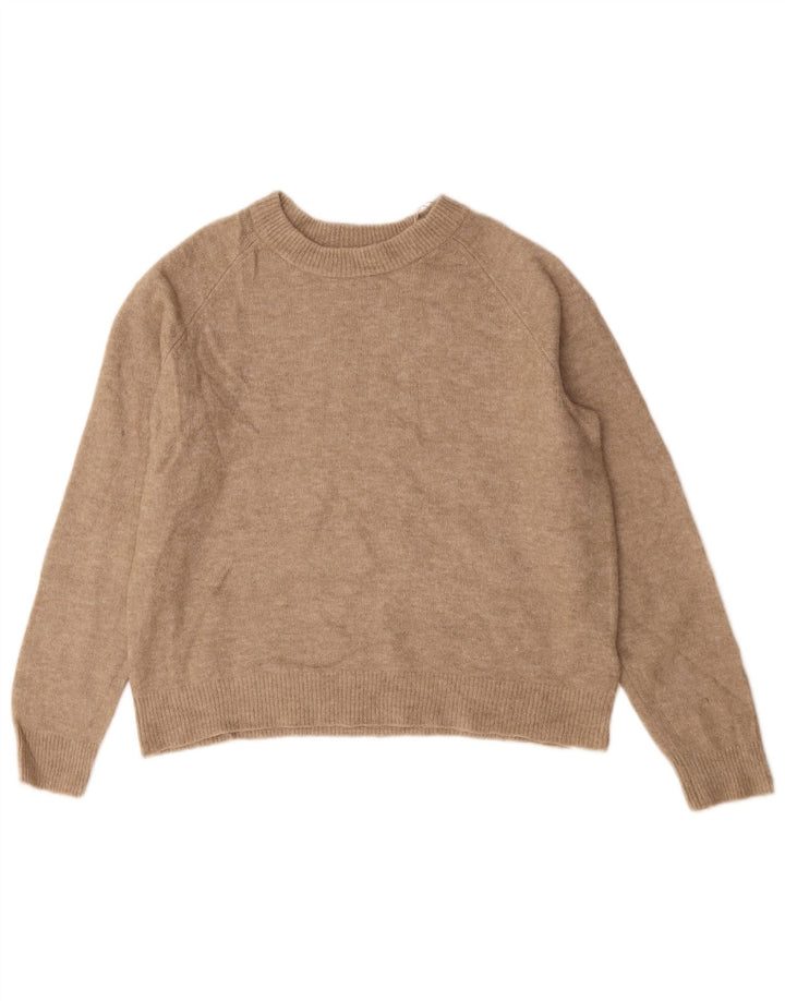 Sweter damski Zara z dekoltem w łódkę UK 14, średni beż, poliamid