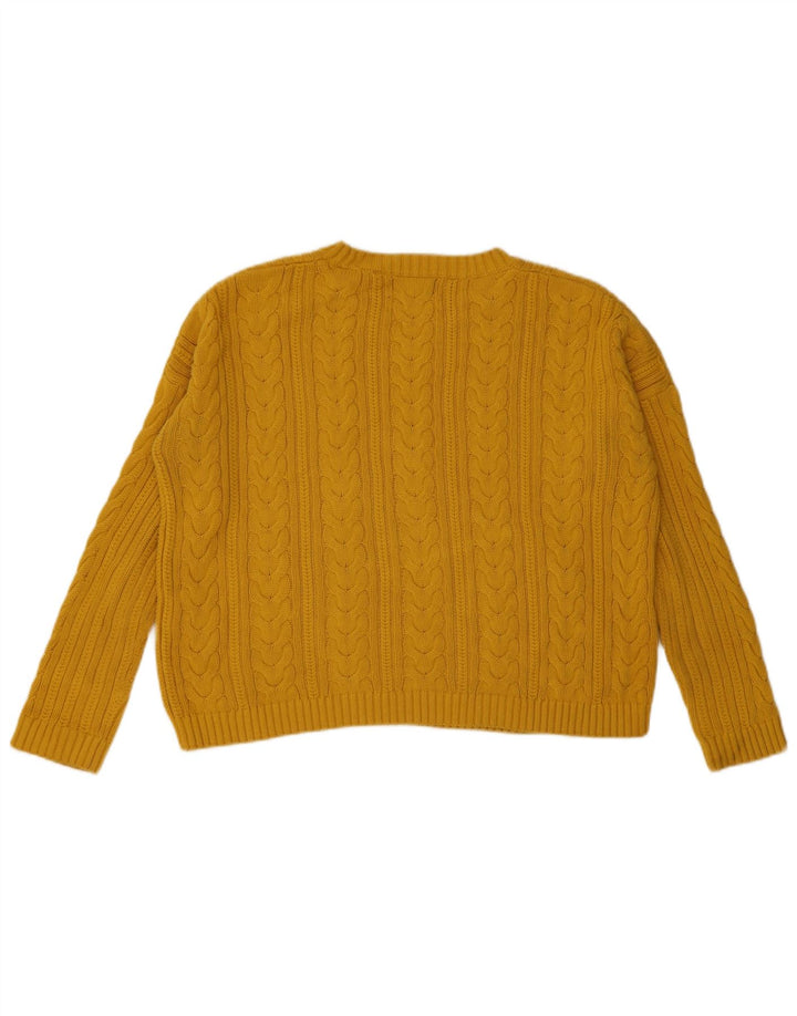 Damski sweter oversize Superdry z okrągłym dekoltem, UK 10, mały, żółty