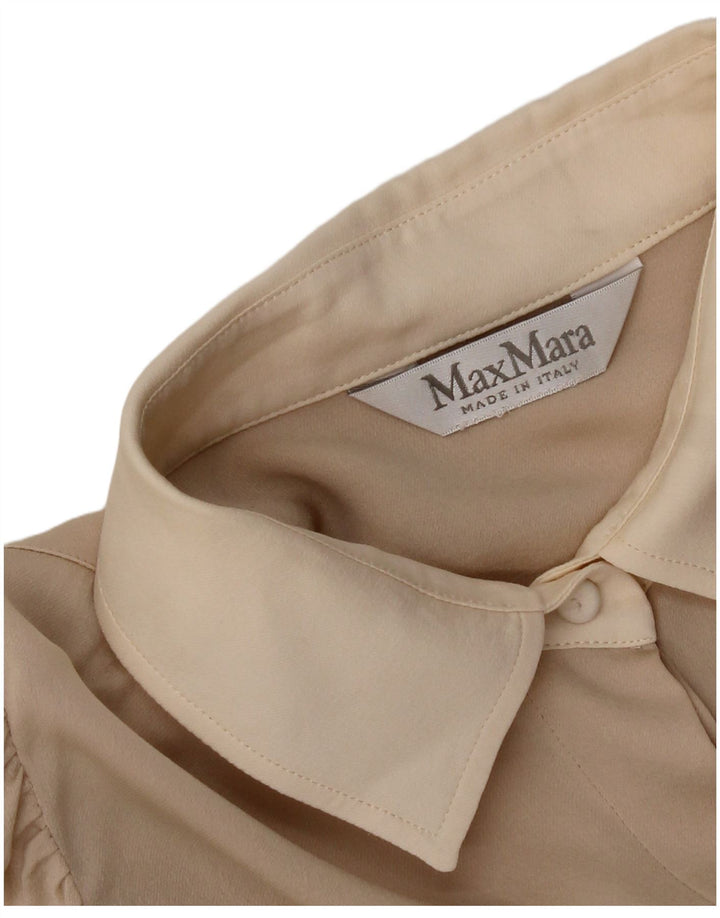 Damska bluzka koszulowa Max Mara UK 10 Small Beige Colourblock