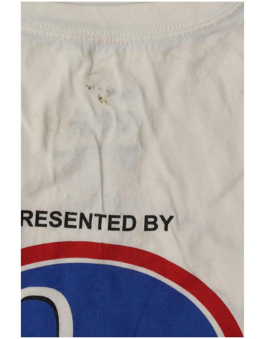 Damska koszulka z grafiką NIKE Top UK 14 Średnia biała bawełna