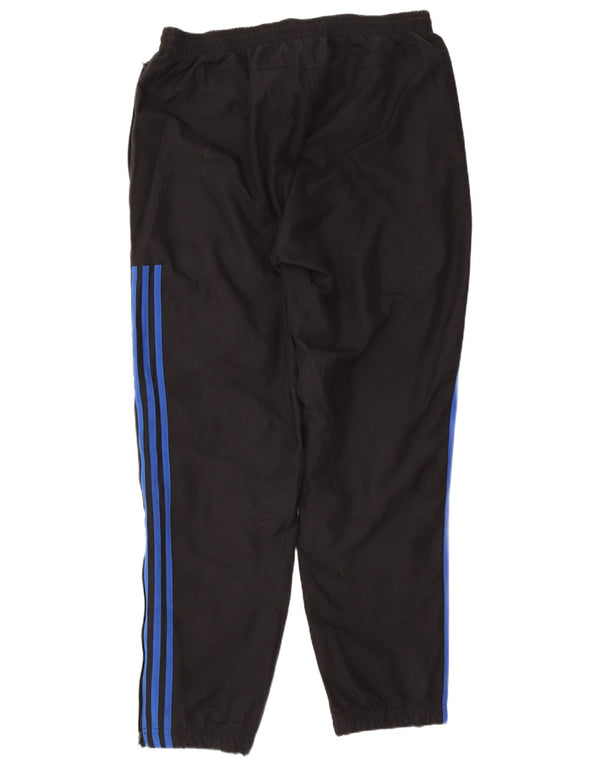 Męskie spodnie dresowe Adidas, duże, czarne, poliestrowe, sportowe