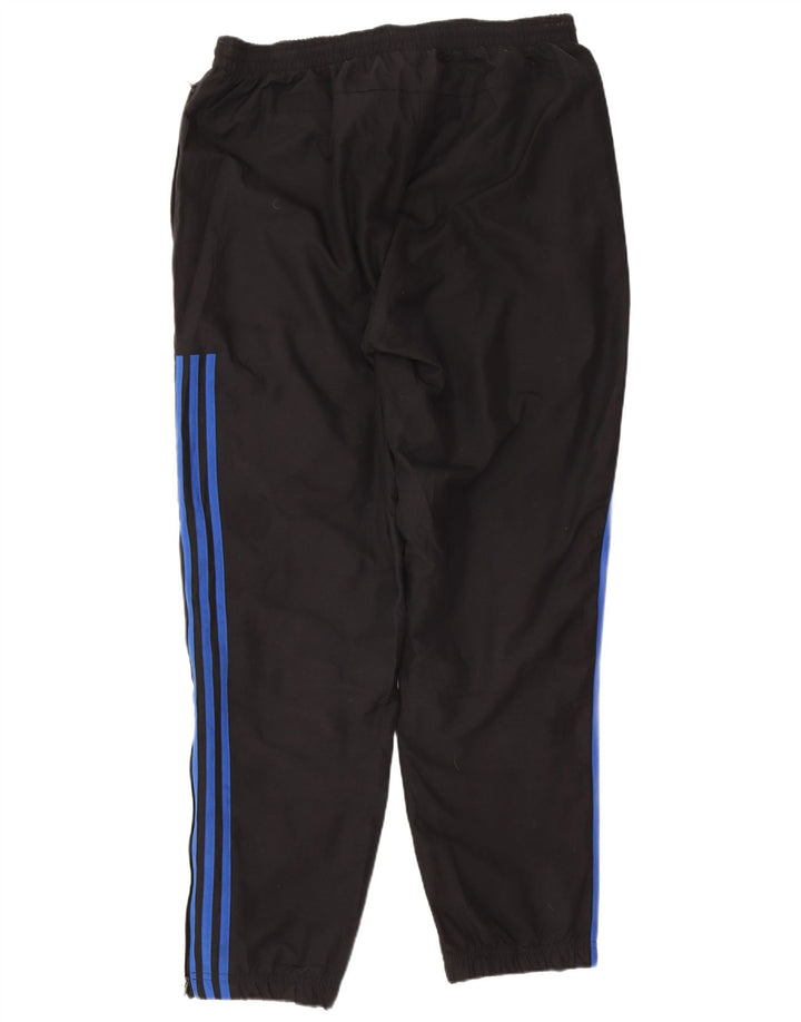 Męskie spodnie dresowe Adidas, duże, czarne, poliestrowe, sportowe