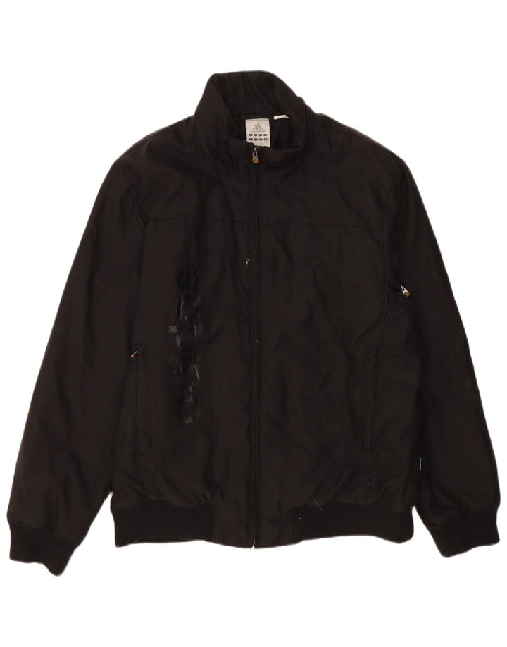 Męska kurtka bomber ADIDAS z grafiką UK 38, średni czarny poliamid