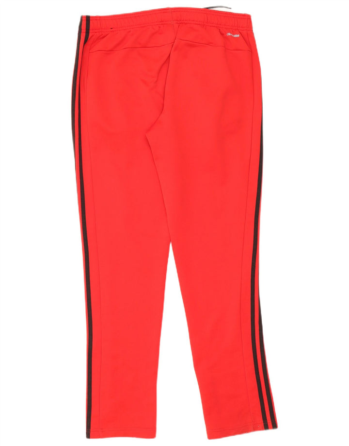 Męskie spodnie dresowe Adidas UK 44/46, duże, czerwone, poliestrowe