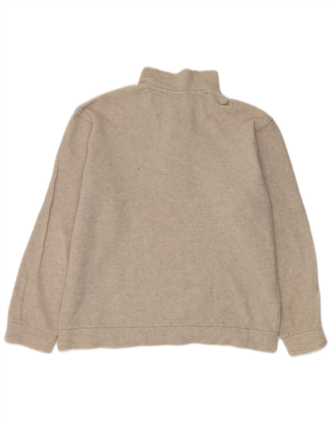 Lacoste Męski sweter zapinany na guziki, rozmiar 5, duży, beżowy, wełniany nakrapiany