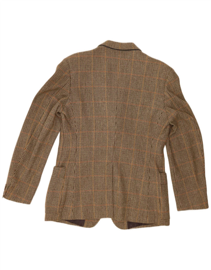 Vintage męska marynarka zapinana na 3 guziki UK 38 Medium Khaki Check