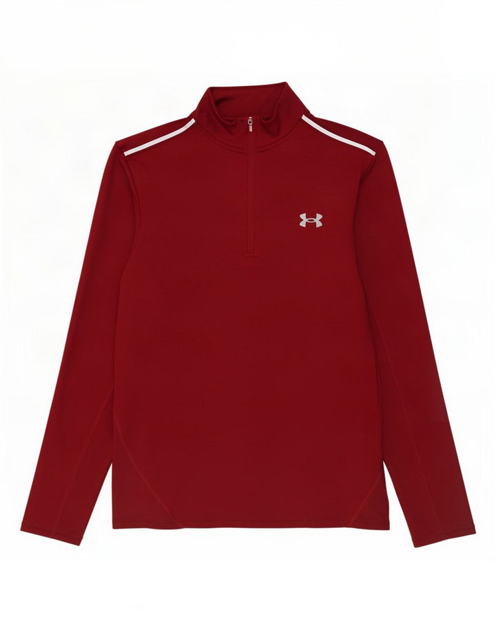 Męski dres Under Armour z zamkiem błyskawicznym, średni burgund