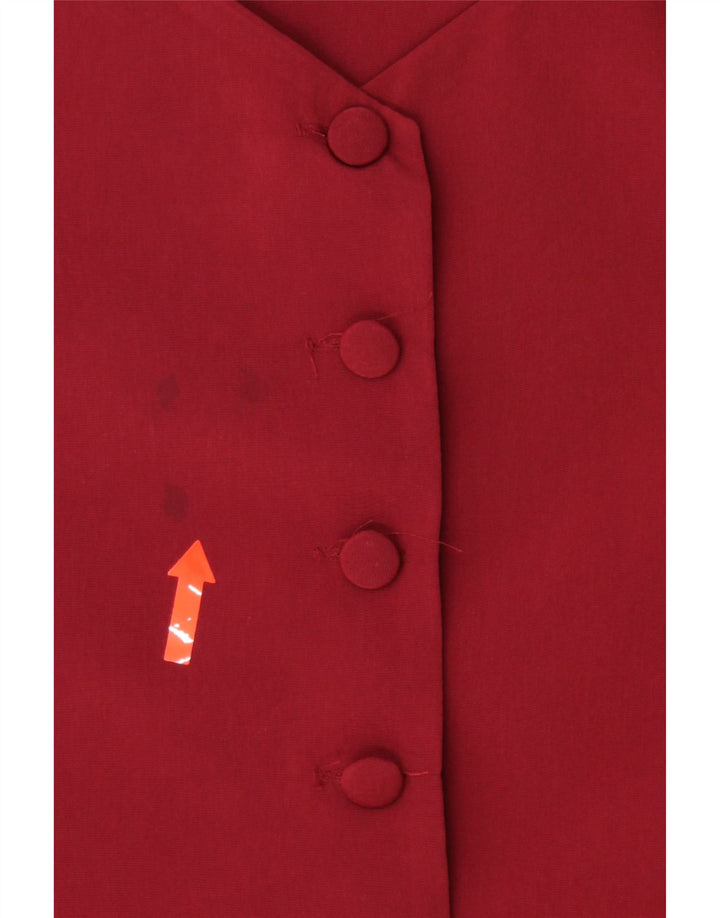 JOKER Womens Blazer Jacket UK 12 Medium Burgundy Vintage Joker and Second-Hand Joker from Messina Hembry 