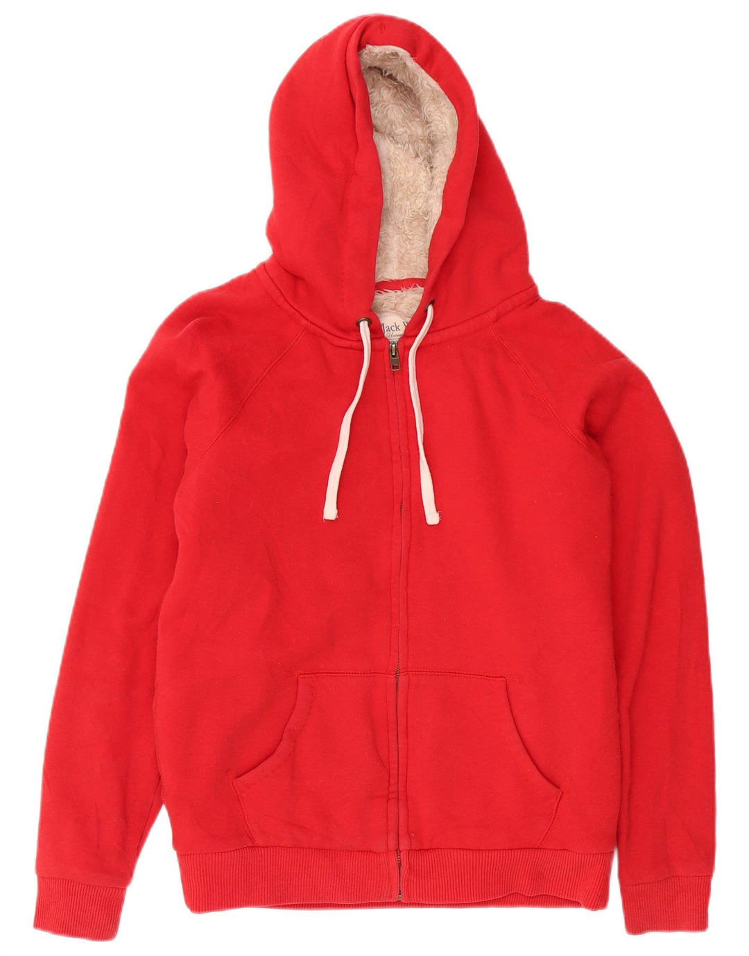 Damski sweter Jack Wills z grafiką i zamkiem błyskawicznym, UK 12, średni czerwony