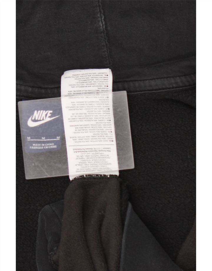 Męski sweter z kapturem i zamkiem NIKE, średniej wielkości, czarny, bawełniany