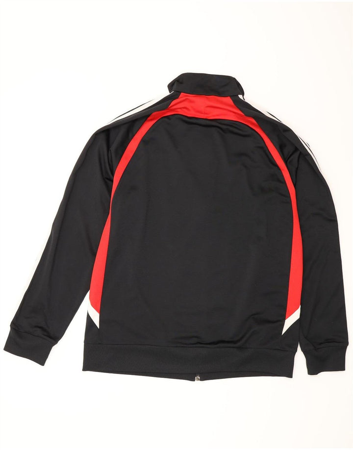 Adidas Męska bluza dresowa UK 44/46 Duży czarny poliester z blokami kolorów