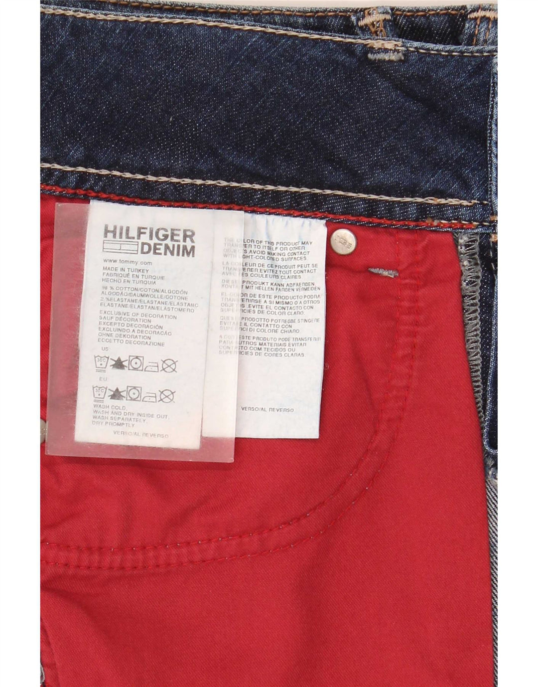Damska spódnica dżinsowa Tommy Hilfiger mała W27 niebieska bawełna