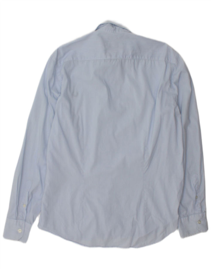 Koszula męska Fred Perry Slim Fit, duża, niebieska, bawełniana w prążki