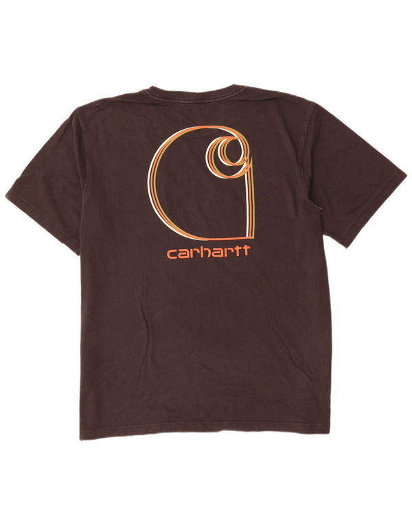 Męski T-shirt Carhartt o swobodnym kroju z grafiką, czarny, bawełniany