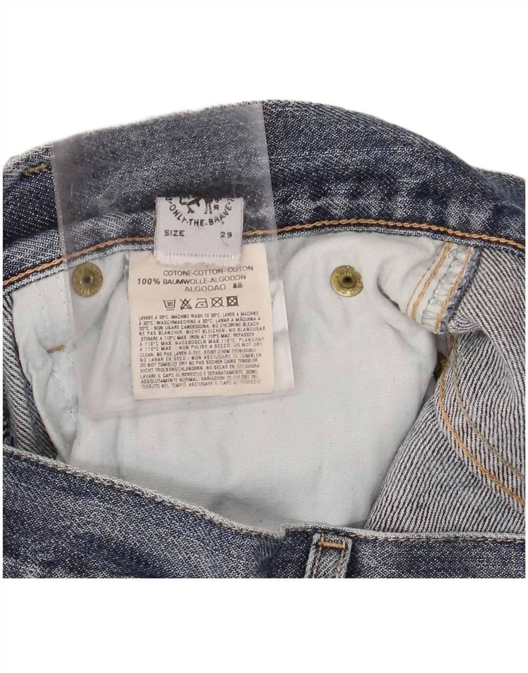 Męskie spodenki jeansowe DIESEL W29 Małe, niebieskie, bawełniane