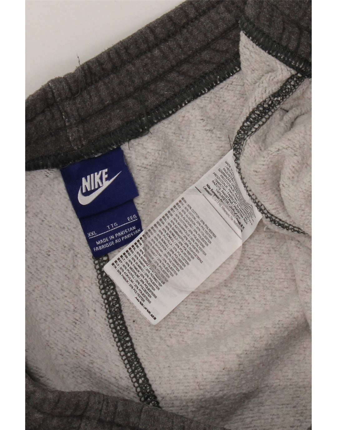 Męskie spodnie dresowe NIKE Joggery 2XL Szara bawełna