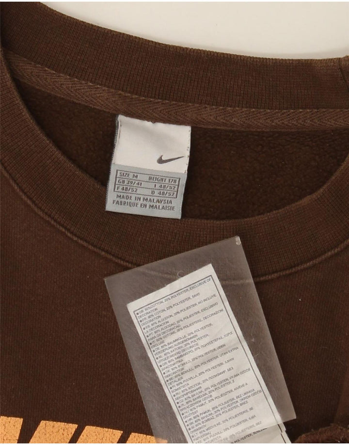 Męska bluza z grafiką Nike, UK 39/41, średnia brązowa bawełna