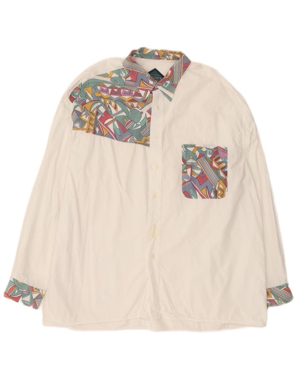 Koszula męska Rudnick 2XL Biała, geometryczna bawełna