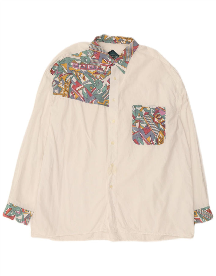 Koszula męska Rudnick 2XL Biała, geometryczna bawełna