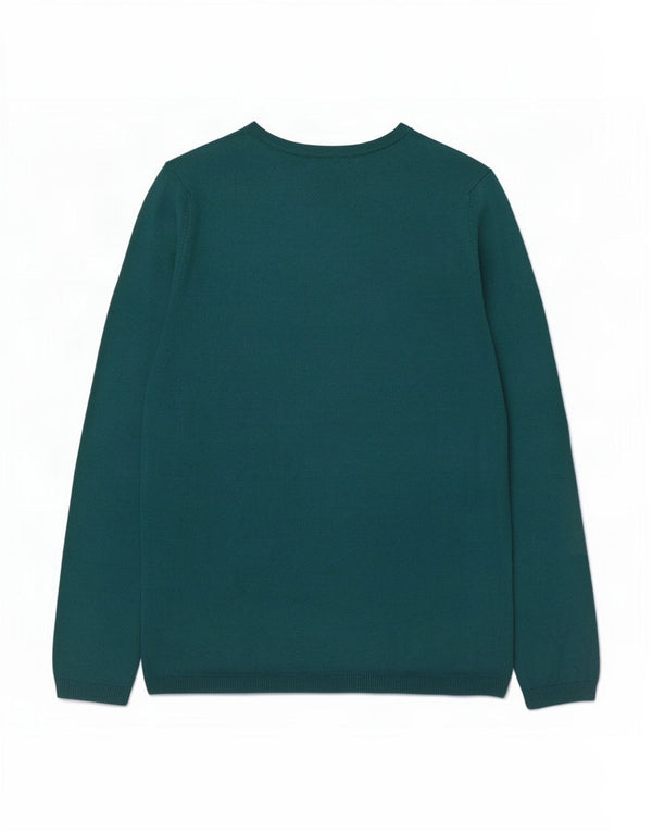 Sweter damski Tommy Hilfiger z dekoltem w kształcie litery V, UK 10, mały, zielony, bawełniany