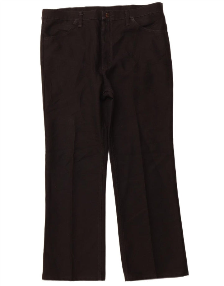 Męskie proste spodnie codzienne Wrangler W38 L30 Czarny poliester