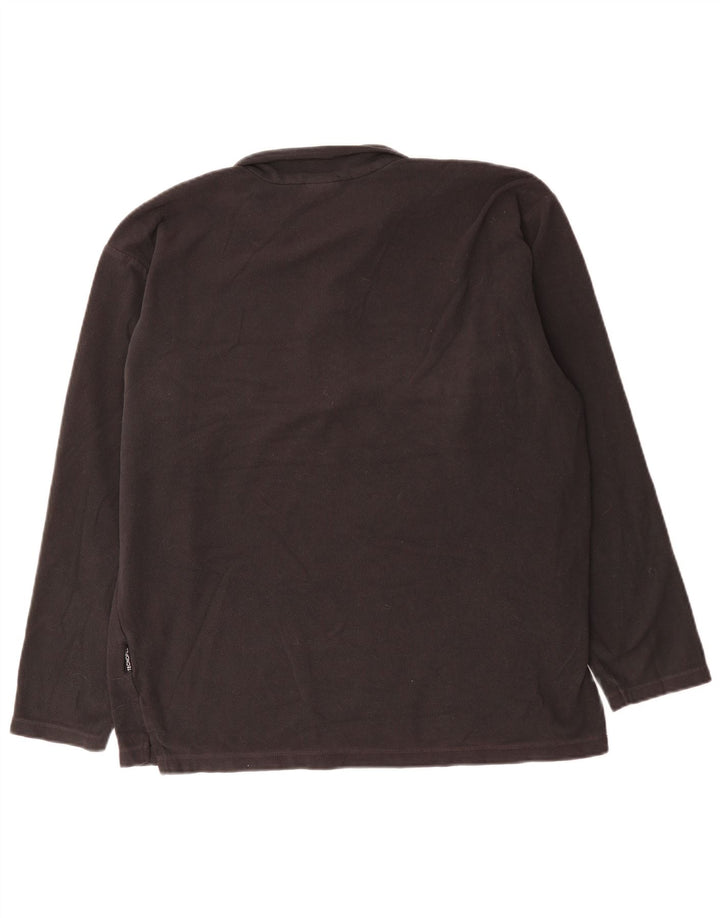 Męski sweter polarowy JACK WOLFSKIN z zamkiem błyskawicznym, duży, czarny poliester