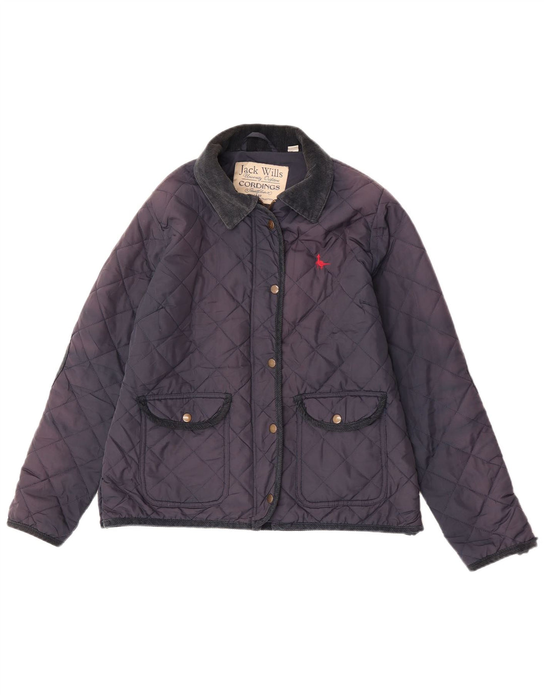 Damska pikowana kurtka Jack Wills UK 14, duża, granatowa, nylonowa
