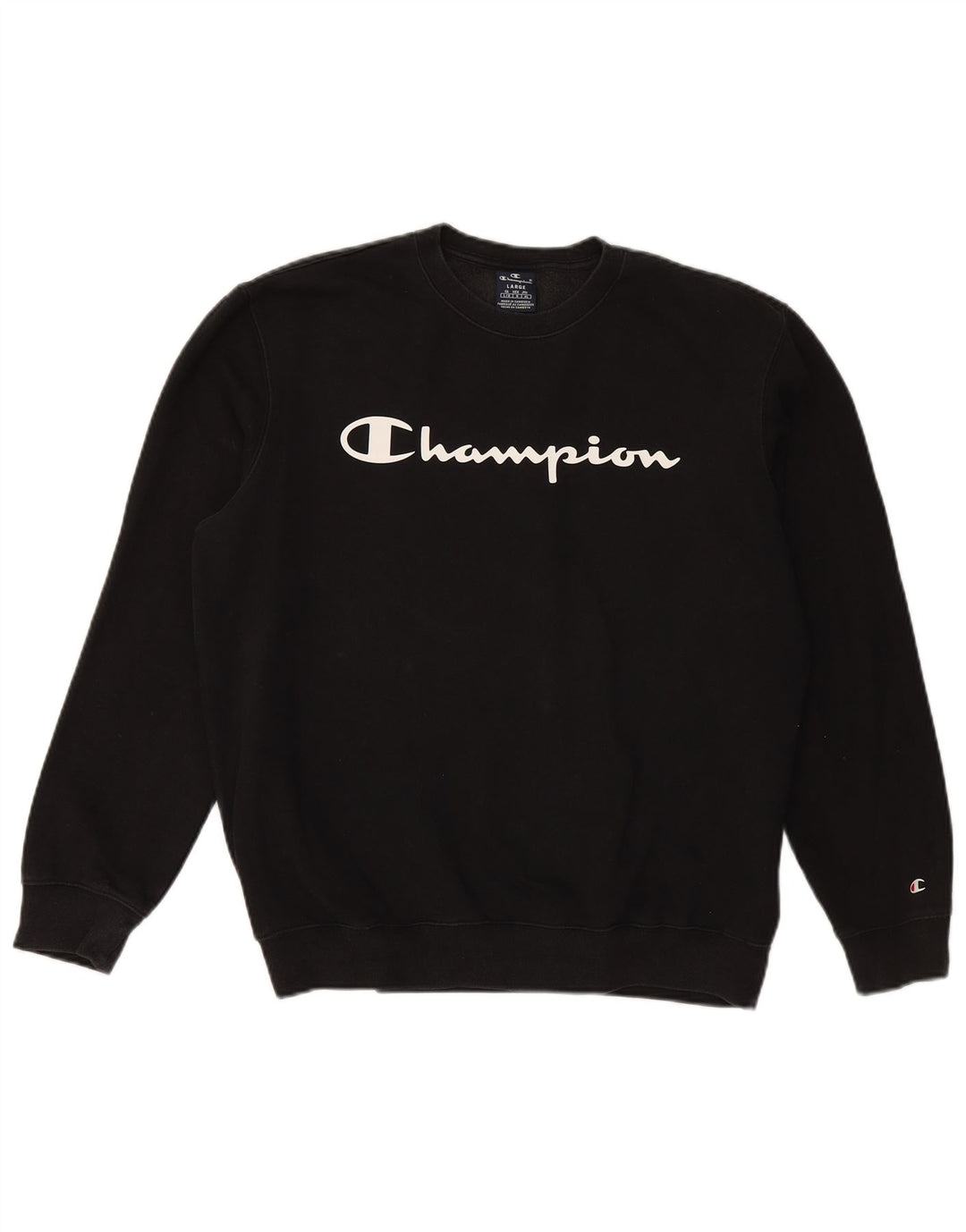Męski sweter z grafiką Champion, duży, czarny, bawełniany
