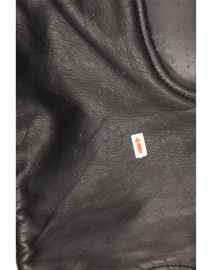 Męskie skórzane spodnie motocyklowe VINTAGE W32 L23 czarne