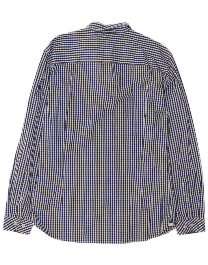 Koszula męska Joules Slim Fit, średnia, granatowa, bawełniana w kratkę