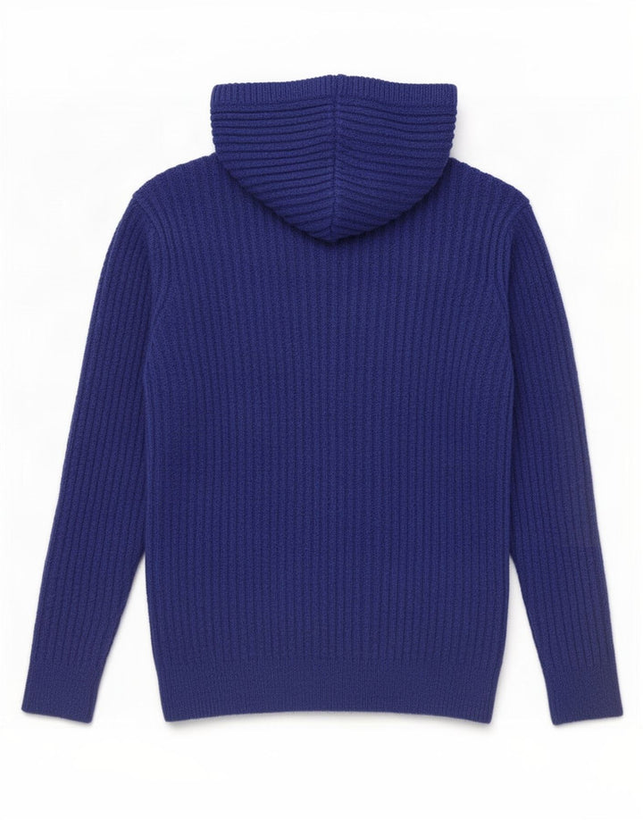 Marks & Spencer Damski sweter z kapturem, UK 10, mały, niebieski poliester