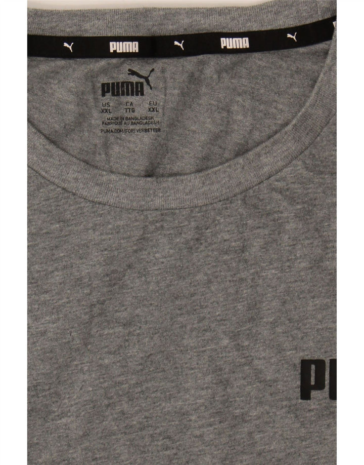 PUMA Mens T-Shirt Top 2XL Grey Cotton Vintage Puma and Second-Hand Puma from Messina Hembry 