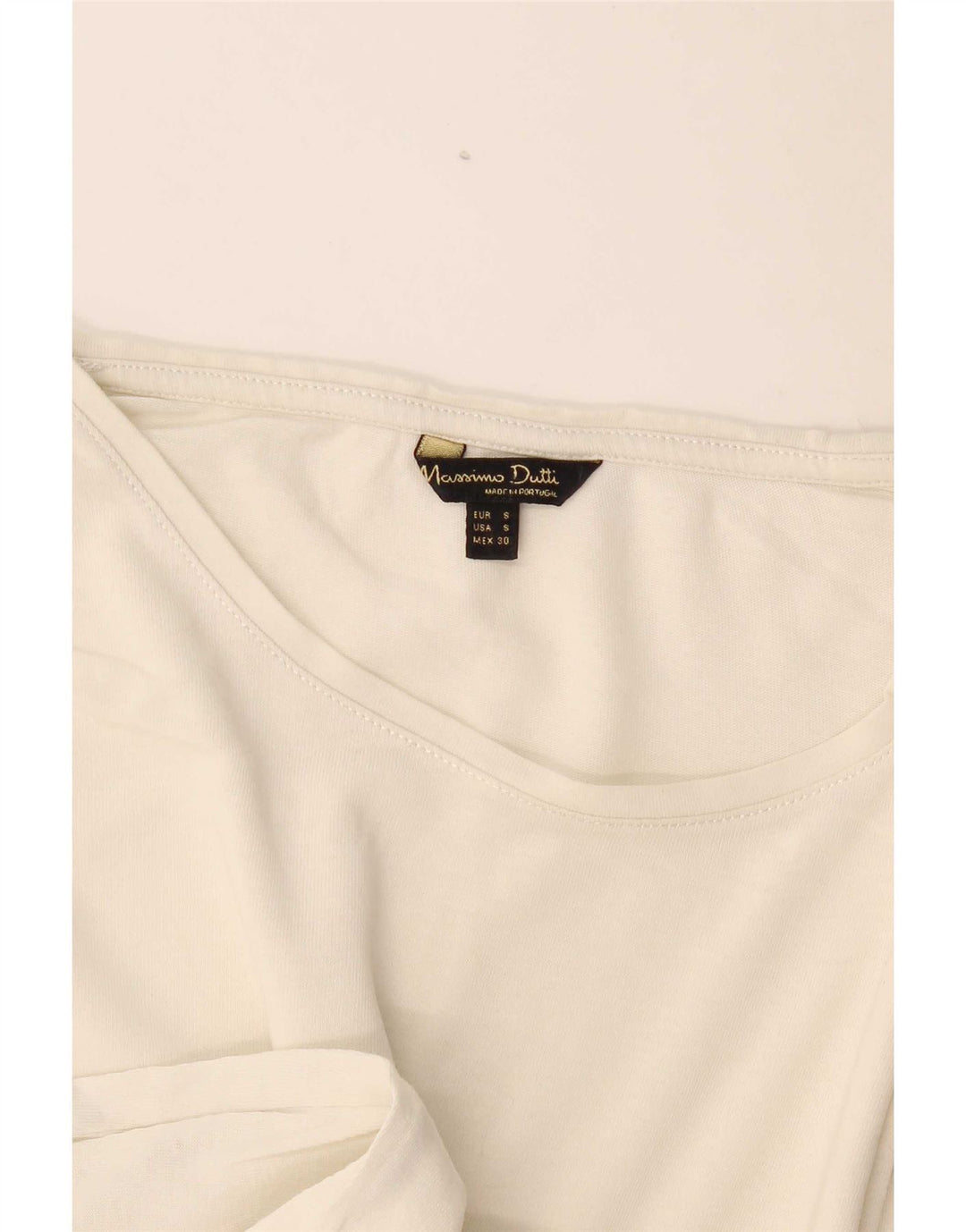 T-shirt damski Massimo Dutti Top UK 10, mały, w kolorze złamanej bieli