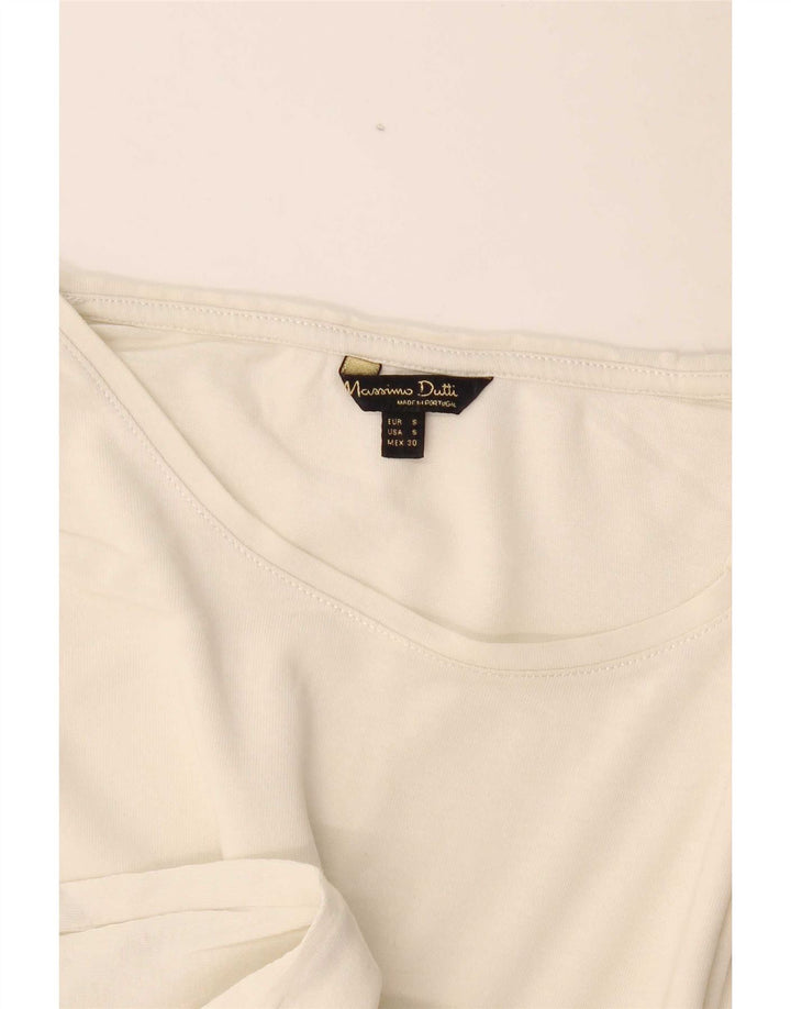 T-shirt damski Massimo Dutti Top UK 10, mały, w kolorze złamanej bieli