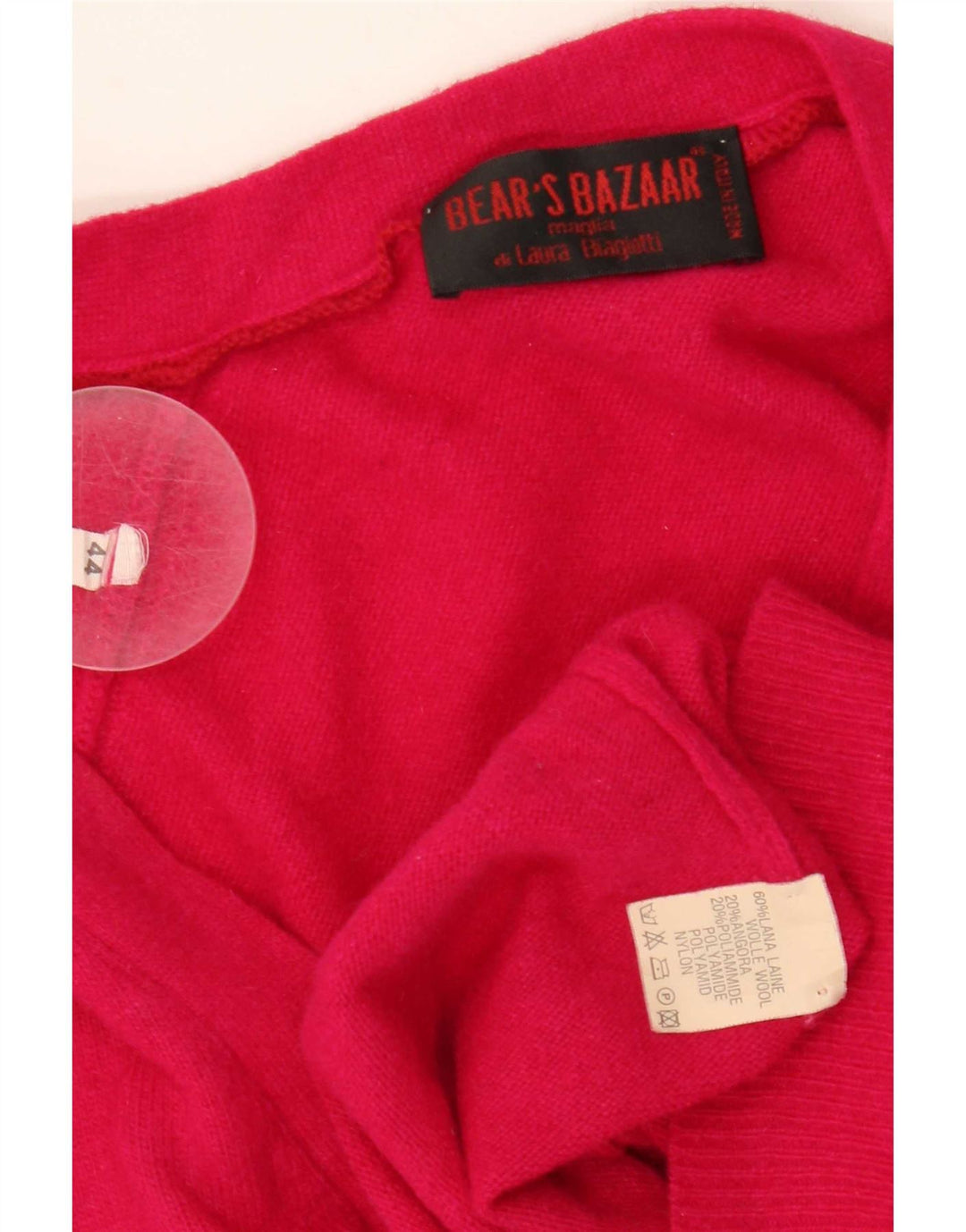 Damski sweter rozpinany Laura Biagiotti Bear's Bazaar IT 44, średni róż