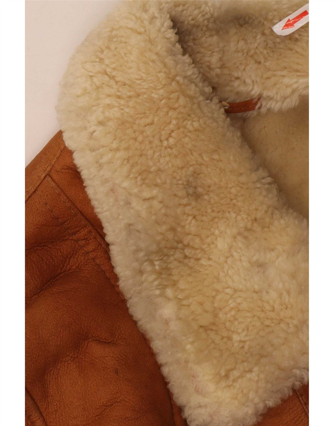Męska kurtka shearling vintage IT 52 XL beżowa