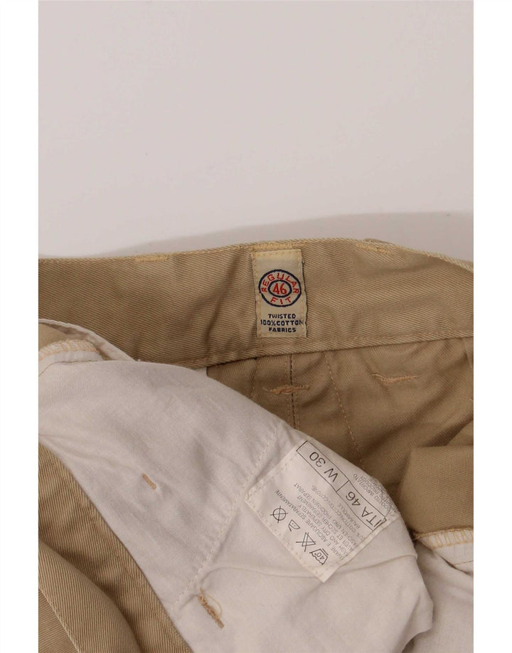 Męskie szorty cargo w stylu vintage, W30, średnia bawełna khaki