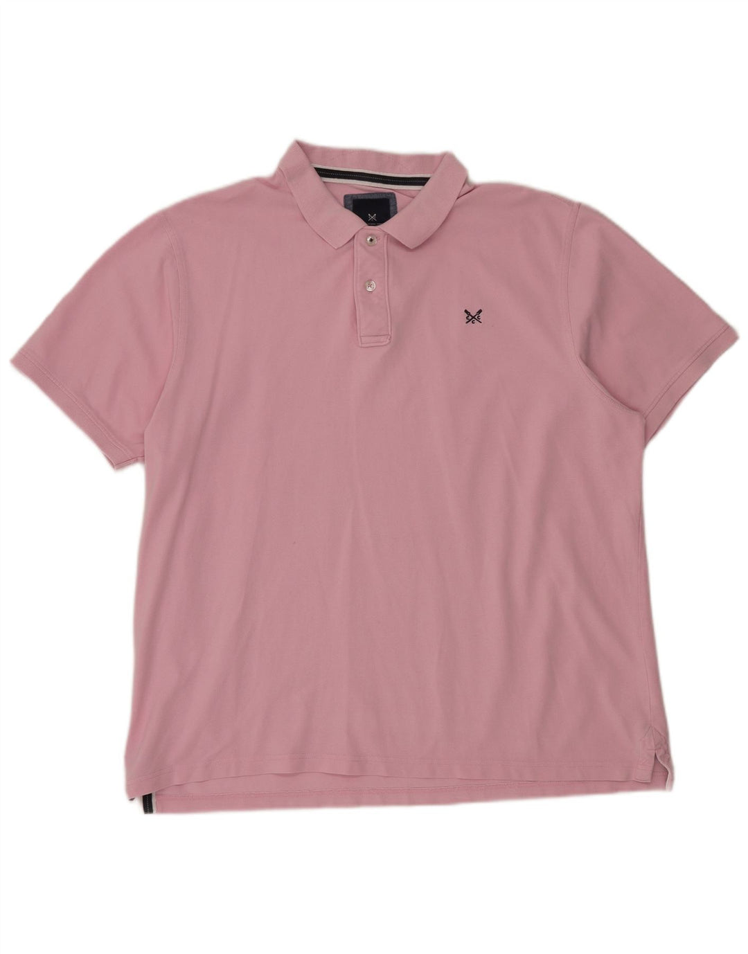 CREW CLOTHING Męska koszulka polo 2XL Różowa, bawełniana
