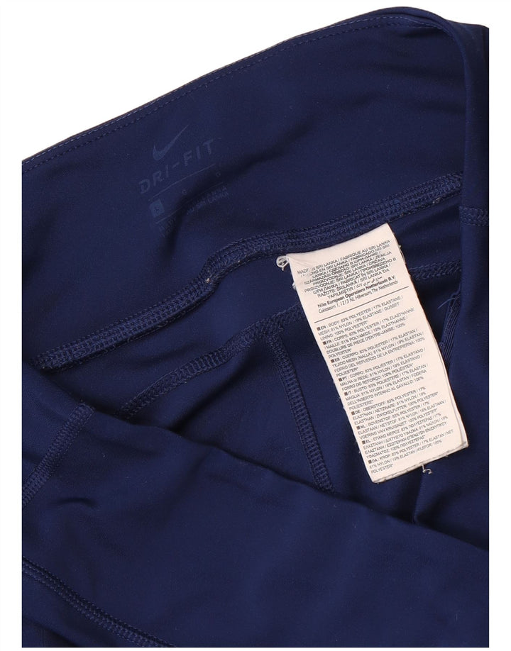 Damskie legginsy Nike Dri Fit UK 14, duży, granatowy, geometryczny poliester