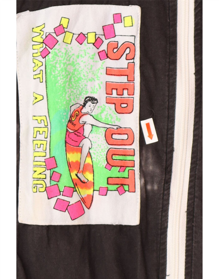 Damska kurtka dresowa VINTAGE z grafiką UK 18 XL w kolorze czarnym