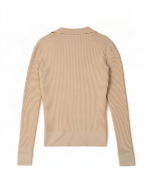 Damski sweter polo Marks & Spencer UK 10, mały, w kolorze złamanej bieli