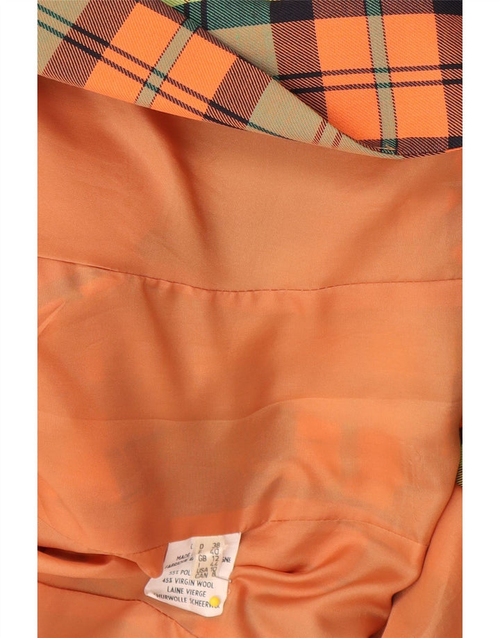 Damska marynarka dwurzędowa HMC UK 12 w średnią wielobarwną kratkę