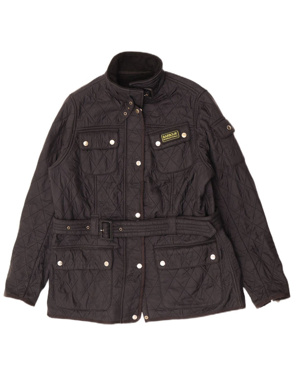 Damska pikowana kurtka Barbour UK 18 XL, czarna, poliamid