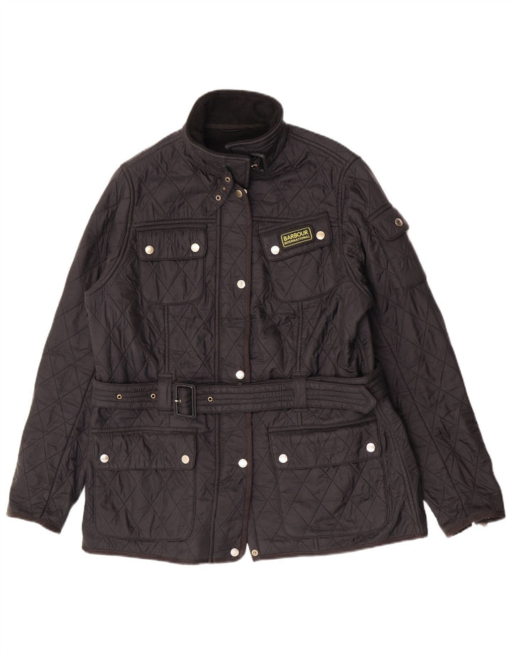 Damska pikowana kurtka Barbour UK 18 XL, czarna, poliamid