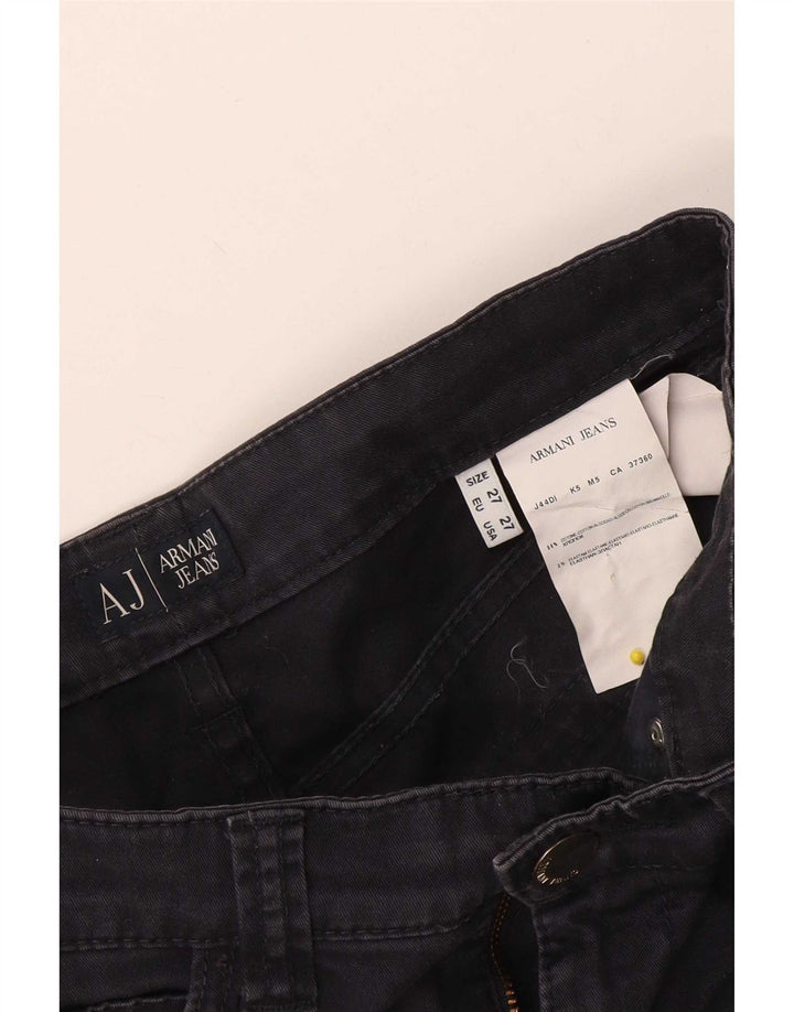 Damskie dżinsy Armani Slim W27 L30 Granatowa bawełna